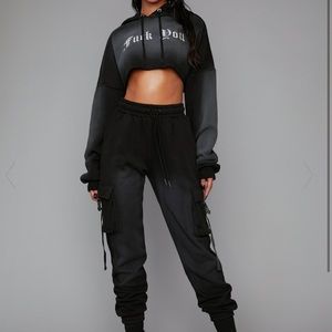 SOLD OUT Washed Cargo Sweatshirt/Jogger Set